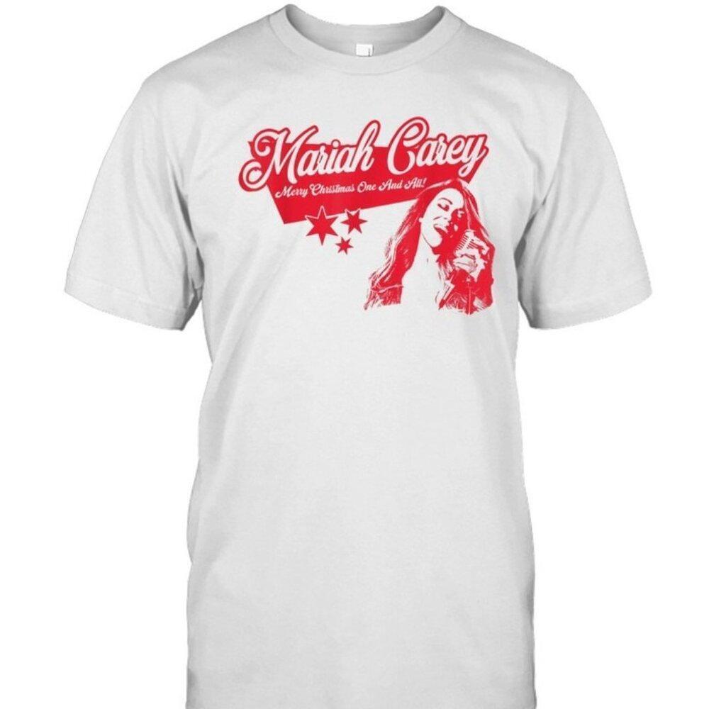 Mariah Carey Merry Christmas Holiday T-Shirt Pop Music Fan Gift Retro Graphic